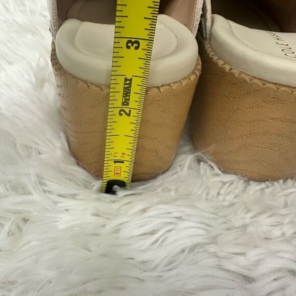 COLE HAAN All Day Bow Suede Clogs in Cream Platform Heel size 7B Womens‎ - Picture 9 of 9
